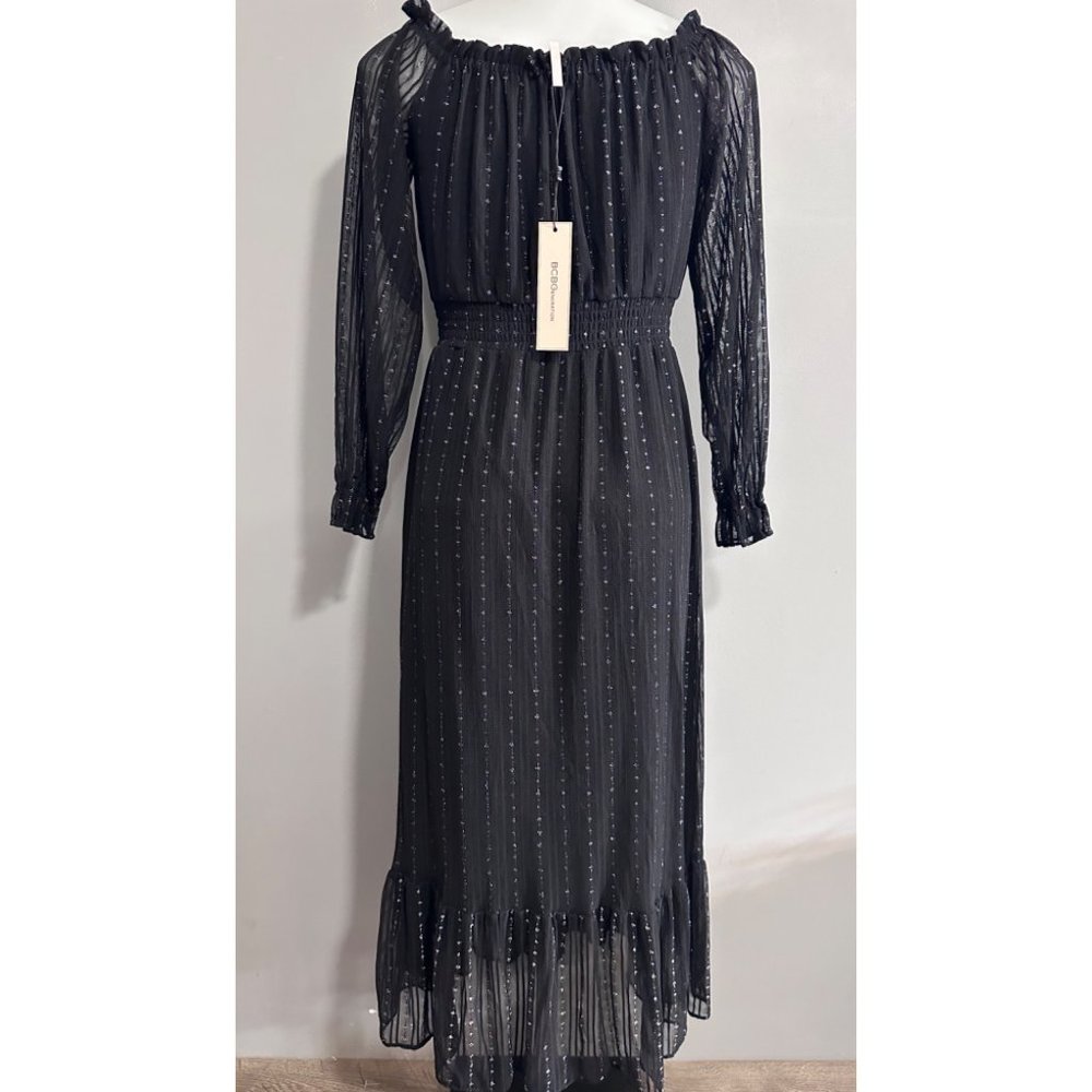BCBGeneration BLACK Off The Shoulder  NWT COCKTAIL PARTY DRESS 4 - Picture 2 of 12